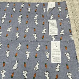 3 NWT Ellen Degeneres bunny/carrot table placemats. 18” x 13” blue background.